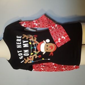 Reindeer Ugly Long Sleeve Tshirt NWT M(7-9)